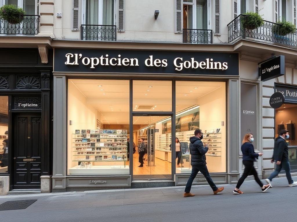 Vue extérieure de la boutique L'Opticien des Gobelins à Paris 13