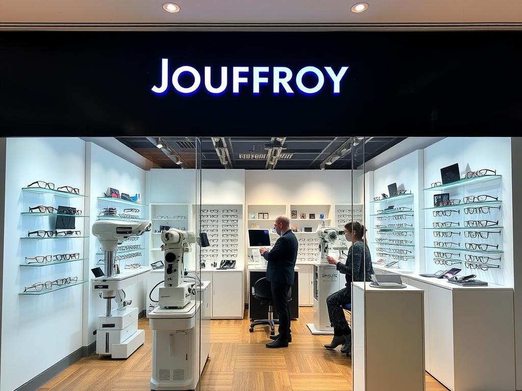 Boutique Jouffroy Optique avec son équipement de mesure de vue de dernière génération