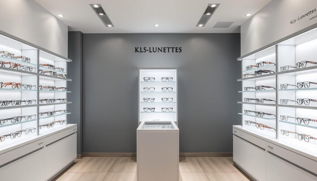 Boutique KLS-Lunettes à Lyon 2 présentant des montures made in France