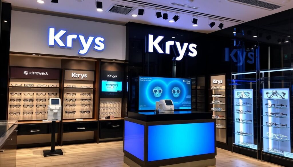 Boutique Krys à Lyon 2 présentant des technologies de pointe pour l'examen de vue