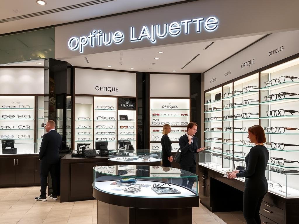 Boutique Optique Lafayette à Lyon 6 avec présentoirs élégants et large choix de lunettes design