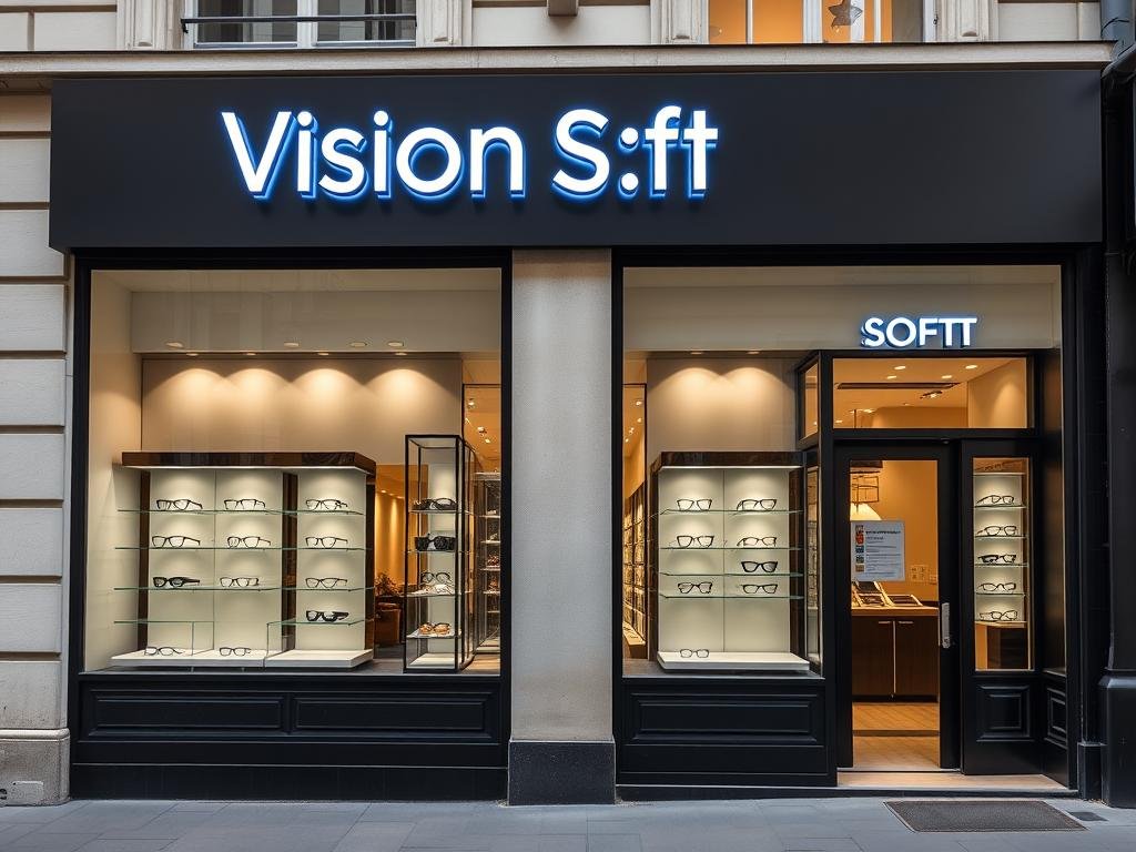 Boutique Vision Soft dans le 17ème arrondissement avec sa devanture moderne et accueillante