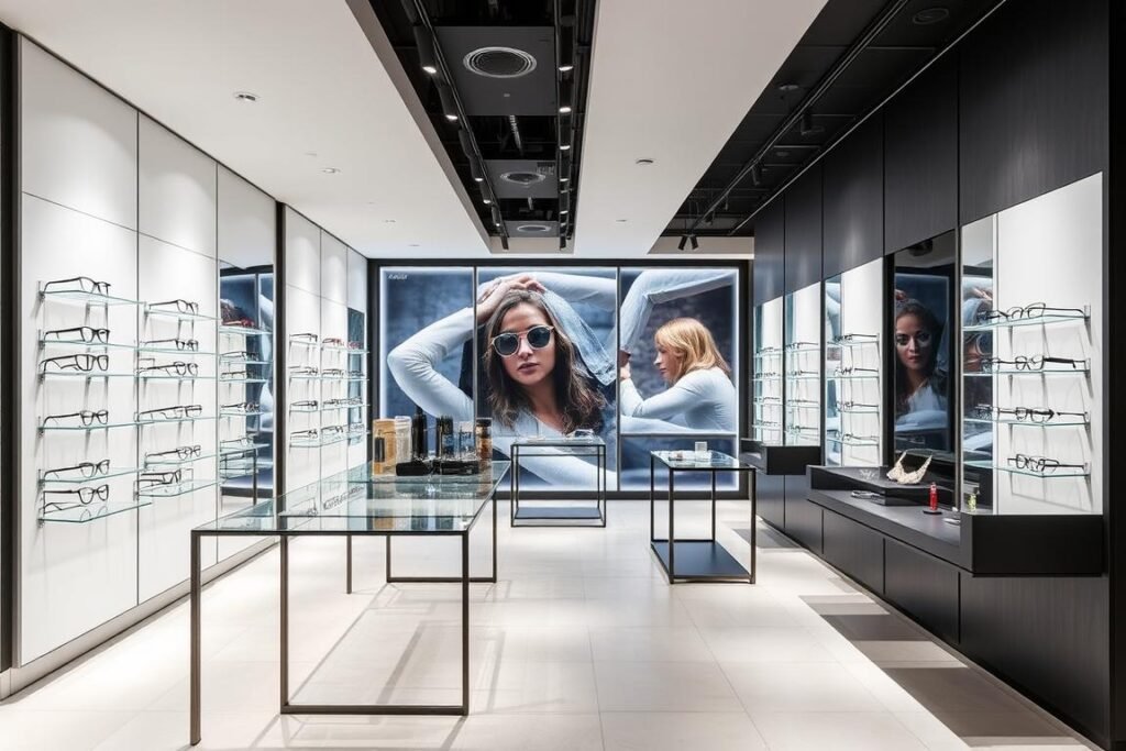 Concept store moderne d'Acuitis à Montpellier avec présentoirs design