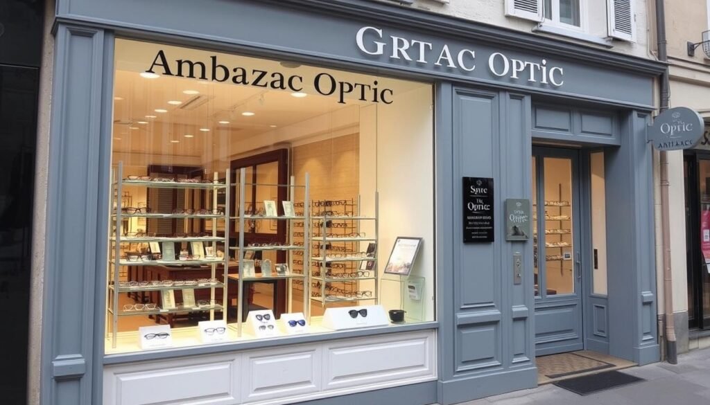 Devanture d'Ambazac Optic avec vitrine attractive, meilleur opticien limoges