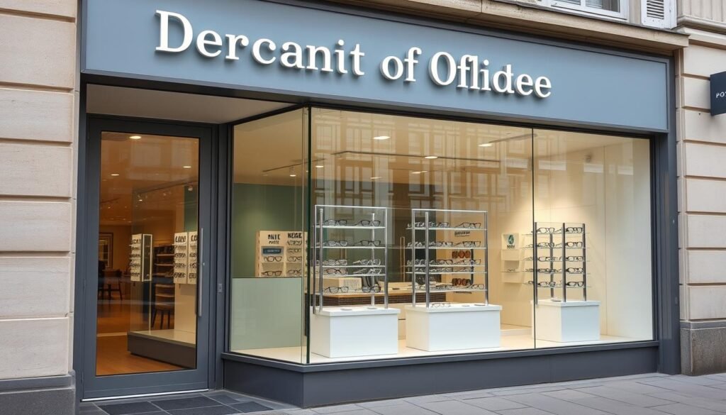 Devanture d'un meilleur opticien amiens avec vitrine moderne et accueillante