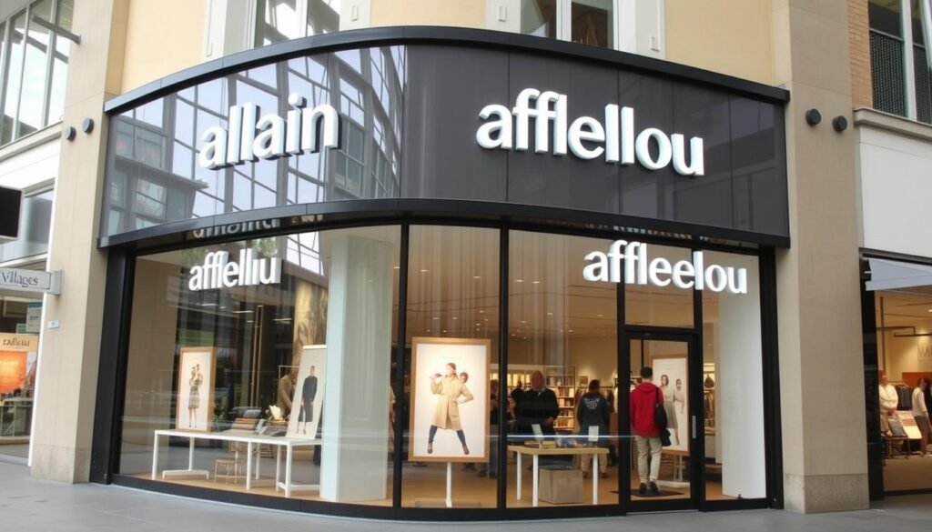 Façade du magasin Alain Afflelou au centre commercial Family Village de Limoges, meilleur opticien limoges