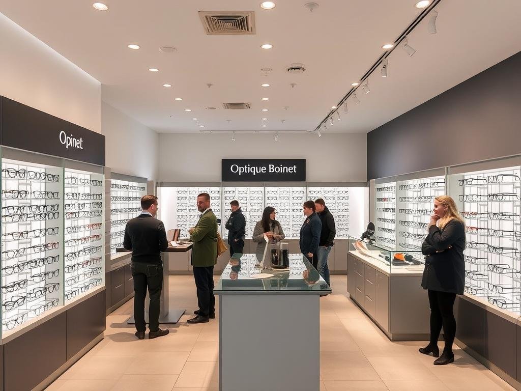 Intérieur de la boutique Optique Boinet, meilleur opticien amiens