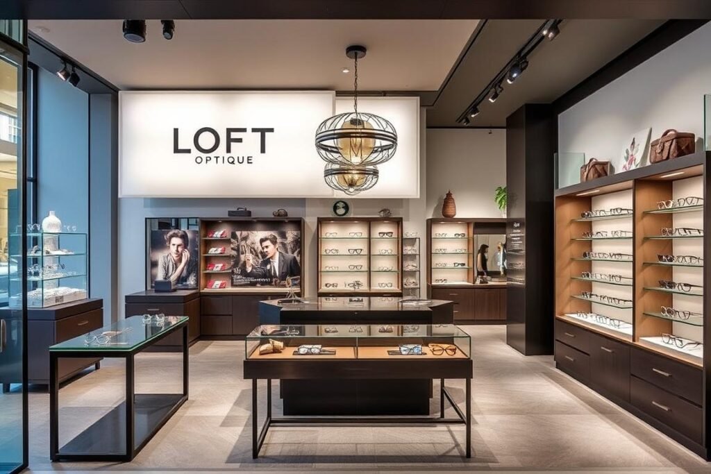 Intérieur design du concept store Loft Optique à Montpellier