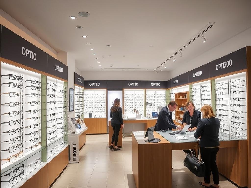 Intérieur du magasin Optic 2000 rue des Godrans à Dijon Intérieur du magasin Optic 2000 rue des Godrans à Dijon