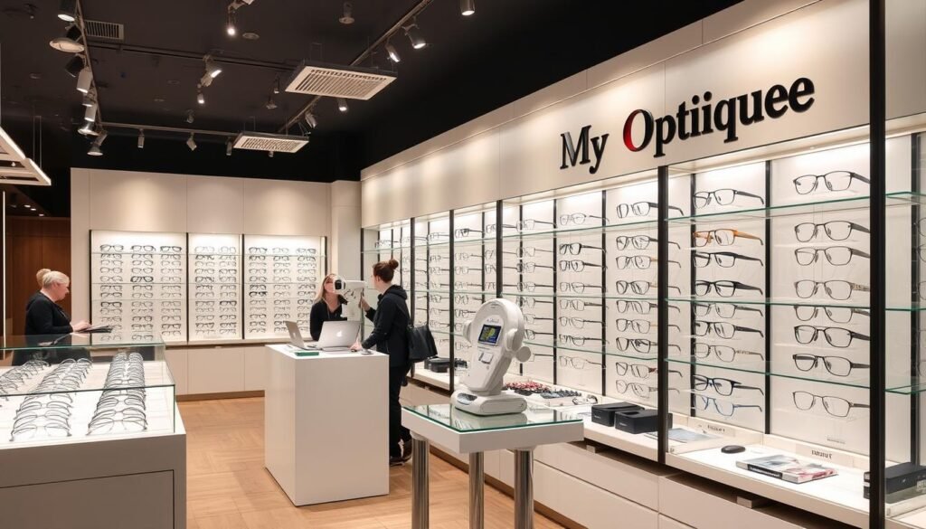 Intérieur moderne de My Optique dans la rue Didot à Paris 14