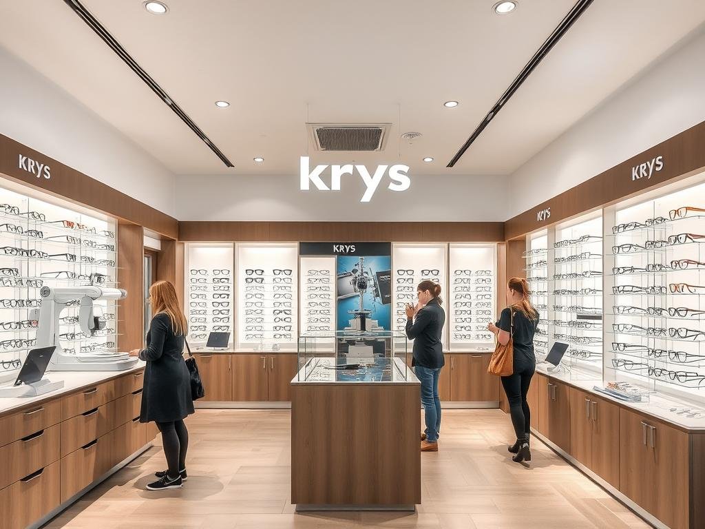 Magasin Krys à Marseille avec son espace d'examen de vue moderne