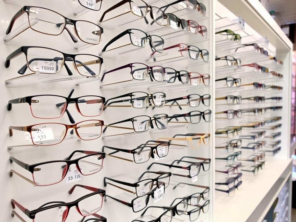 Présentoir de lunettes à prix abordables chez Générale d'Optique Colmar