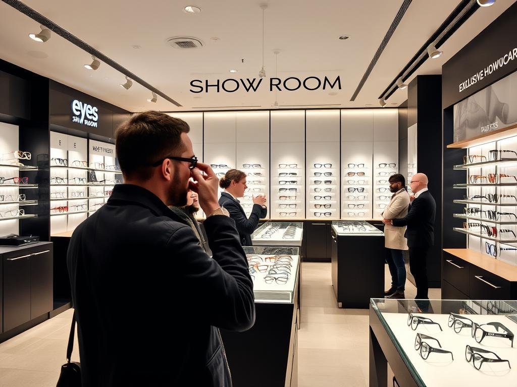 Showroom moderne de Eyes Show Room avec ses collections exclusives de lunettes