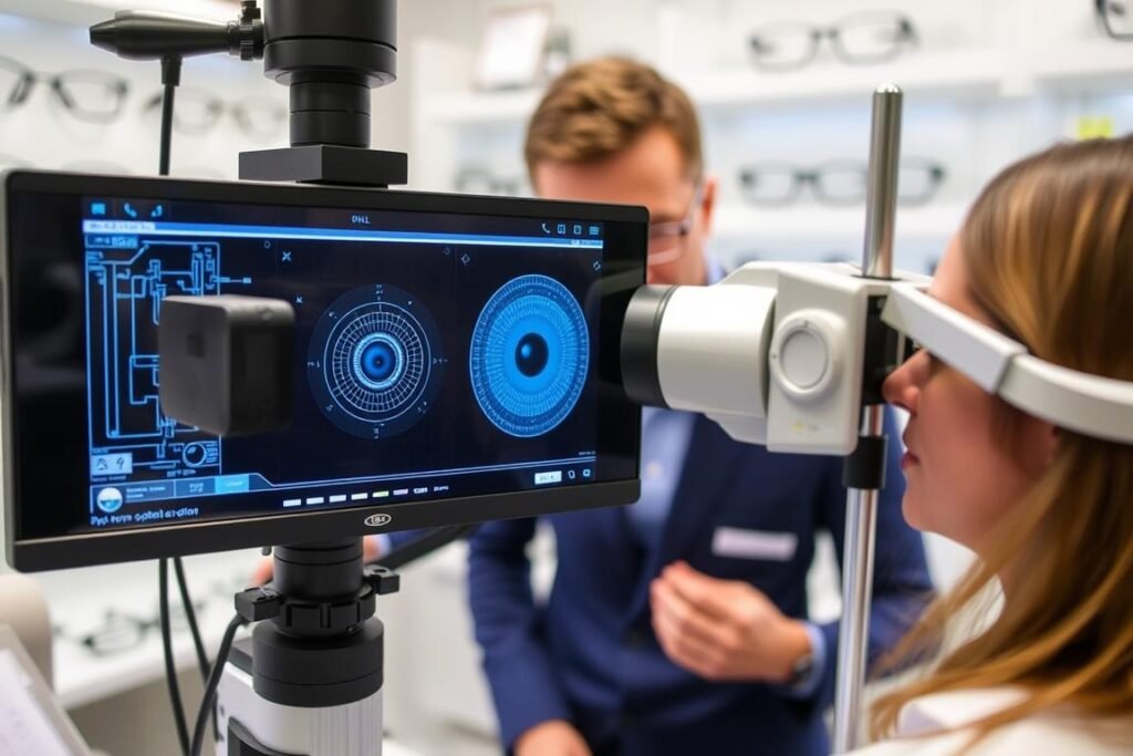 Technologie d'examen de vue avancée chez Optical Center Mulhouse