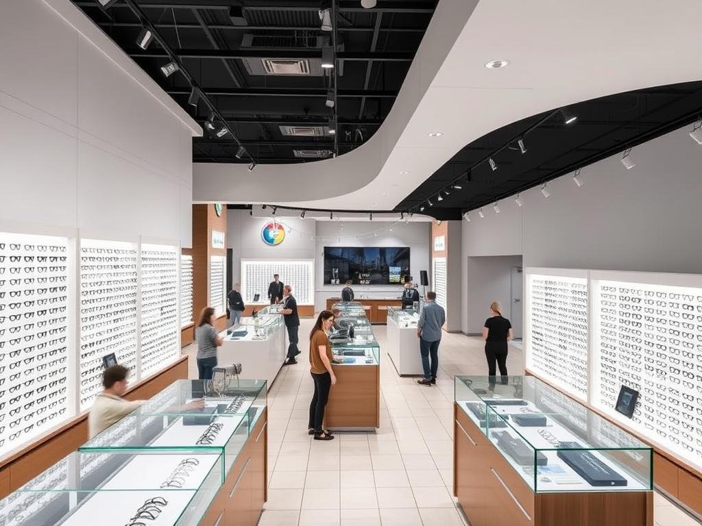 Vaste espace de vente chez Grand Optical près de Colmar