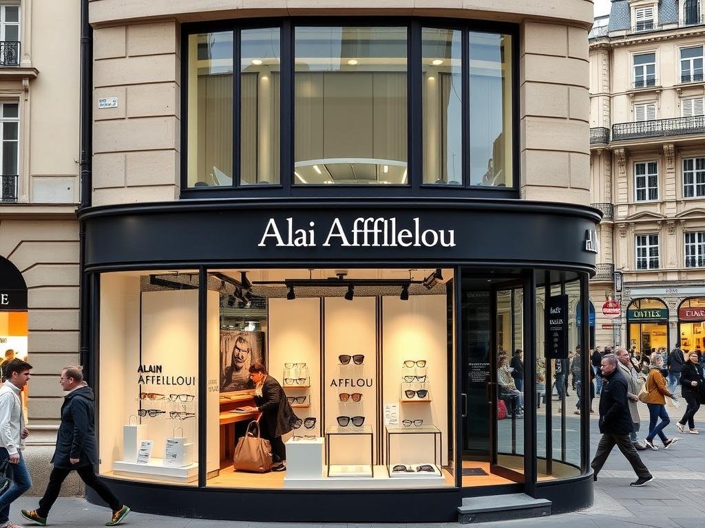 Vitrine d'Alain Afflelou sur la Place Darcy à Dijon Vitrine d'Alain Afflelou sur la Place Darcy à Dijon
