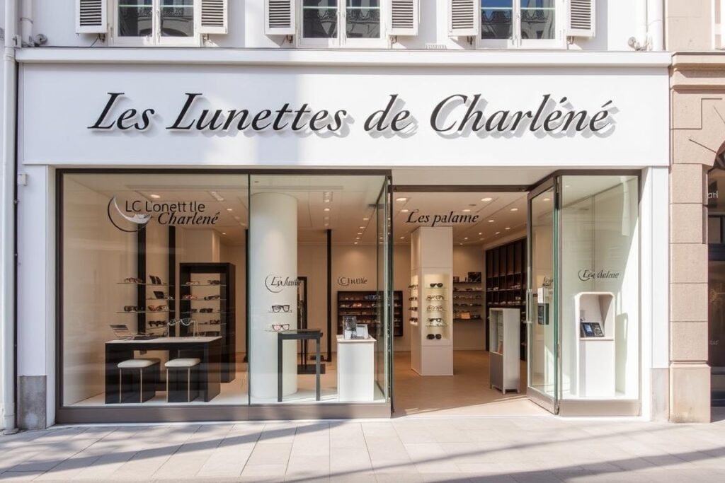 Vitrine élégante des Lunettes de Charlène, meilleur opticien montpellier