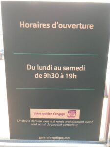 Opticien CHATEAUNEUF LES MARTIGUES Générale d'Optique